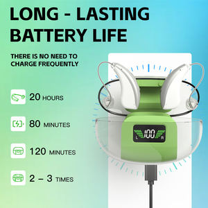 Nouveaux produits Prothèse auditive numérique BTE Stérilisation automatique avec étui UV Prothèses auditives rechargeables pour personnes âgées Vente en gros pas cher - Product Image 5