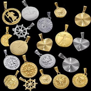 Collar con colgante de brújula de joyería Punk a prueba de agua, collares con colgante de ala de Ángel con flor de lirio de Medusa de acero inoxidable - Product Image 4