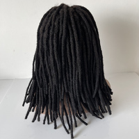 Cheveux humains brésiliens de vison 100% naturels Dreadlocks Perruques en dentelle complète 12 pouces Dreadlocks-perruque pour femmes et hommes