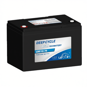 Batterie AGM à décharge profonde Leoch F-GD12-76 12V 76Ah pour usage solaire et marin Italie - Product Image 3