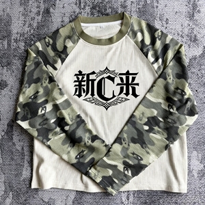 Camiseta Térmica Personalizada de Manga Larga <span class=keywords><strong>para</strong></span> <span class=keywords><strong>Hombre</strong></span>, Camuflaje, Alta Calidad, 100% Algodón, Tejido Waffle, Manga Larga - Product Image 1