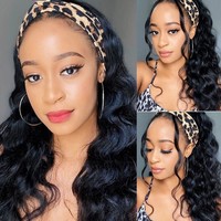 Perruques à bandeaux en cheveux humains de qualité supérieure, vente en gros, perruques noires lisses et naturelles à prix abordable avec bandeau