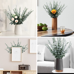 Feuilles d'<span class=keywords><strong>eucalyptus</strong></span> artificielles faites à la main de haute qualité grappes de feuilles d'<span class=keywords><strong>eucalyptus</strong></span> séchées pour les décorations de mariage de Noël Halloween - Product Image 3
