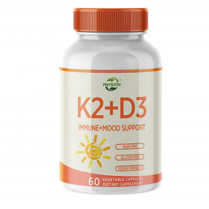 Complément de Vitamine D3 K2 Biodisponible Haute Puissance HACCP OEM ODM – Vitamine D3 avec Vitamine K2 MK7 pour la Santé Cardiaque et Osseuse - Product Image 1