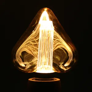 Nieuwe Vintage Led Hartvormige Gloeilamp Led Edison Lamp Licht Gids Kolom E27 Base