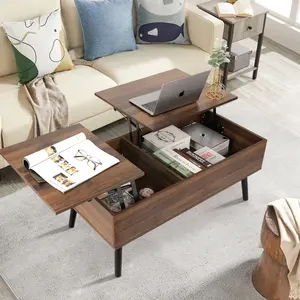 Modern Adjustable White Lift Top Extendable 4 Legs Coffee Table With Storage Black Rustic Collapsible Living Room Furniture