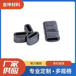 Imanes de neodimio NdFeB personalizados por el fabricante, imanes autoabsorbentes fuertes N52, imanes potentes de aleación de bronce con forma de B y formas especiales. - Product Image 1