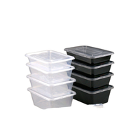 Contenants portables réutilisables noirs de qualité supérieure, sans BPA, compatibles lave-vaisselle, pour la restauration, les événements, les fournitures de fête et la planification des repas à domicile