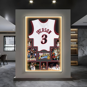 Cadre d'affichage de <span class=keywords><strong>basket</strong></span>-ball avec étoiles Stephen, toile huilée en porcelaine, art mural pour chambre d'enfant garçon, décoration de chevet - Product Image 3
