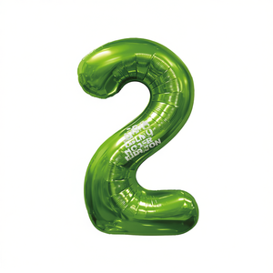 Globo de Número Verde Metálico de 100 cm para Fiestas, Decoración de Cumpleaños, Celebración Infantil - Product Image 2