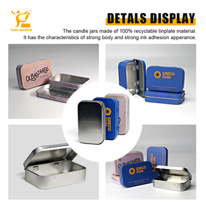 Contenedores de lata de acuarela personalizables Caja de latas con bisagras rectangulares de metal respetuosa con el medio ambiente para alimentos Embalaje de pasteles de dulces Navidad - Product Image 5