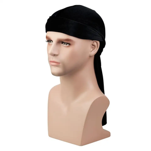 Vente en gros Unisexe extra Long Bretelles Velours <span class=keywords><strong>Vert</strong></span> Olive Du Rag <span class=keywords><strong>Durag</strong></span> - Product Image 2