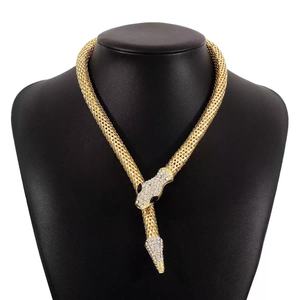 Rhinestone Snake Choker <b>Necklace</b> <b>Statement</b> Serpent Collar for Women Party Jewelry - Product Image 6