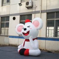 Grande souris gonflable mignonne, mascotte publicitaire de Noël pour événements pour enfants et points photo