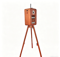 Zhenyin – Cabine photo rétro en bois de haute qualité, compatible SLR, pour mariages et événements