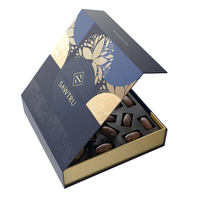 Dossiers de luxe personnalisés à fermeture magnétique recyclable rigide Chocolat Truffe Emballage de cadeau Carton élégant fait à la main