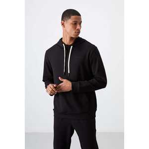 Ensemble de survêtement pour homme en coton noir, coupe confortable, style décontracté simple, vêtements pour adultes - Product Image 5