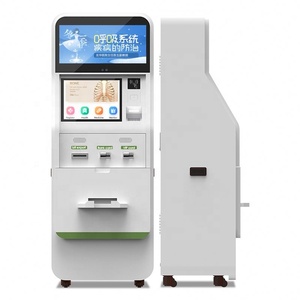 Dual Screen 19''+25'' Capacitive Touch Ip65 Full Screen Card Entrance ID Card Scanner Mobile Self Service Kiosk for Hospital - Product Image 1