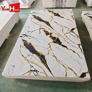 Plaque <span class=keywords><strong>PVC</strong></span> UV effet marbre imperméable, panneau de mousse de béton, vente chaude, directement de l'usine - Product Image 4