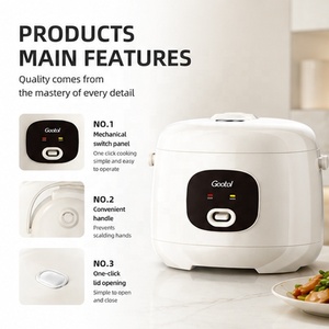 หม้อหุงข้าวขนาด 1.5 ลิตร ลดน้ำตาล หม้อในเคลือบสารกันติด 5 ชั้น ควบคุมด้วยระบบกลไก ขนาดเล็กสำหรับใช้ในครัวเรือน รับผลิตแบบ OEM ODM - Product Image 4