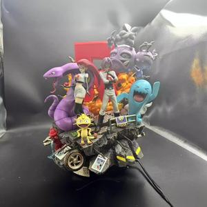 Figura de Anime de PVC Grande de Pokémon Gekkigai Rocket Team, Musashi, Kogoro, Meowth, Modelo de Juguete de Buena Calidad, Viajes por la Galaxia - Product Image 2