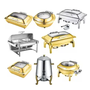 Big Hotel equipment dish for buffet heaters chafing dishes bowl in dubai india food warmer equipment from china chef in dish set