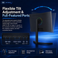 Monitor de Juegos para PC Ultrawide R1500 Curvo de 34 Pulgadas 2K 240Hz con Sincronización Adaptativa, Sin Parpadeo, LCD con Iluminación RGB