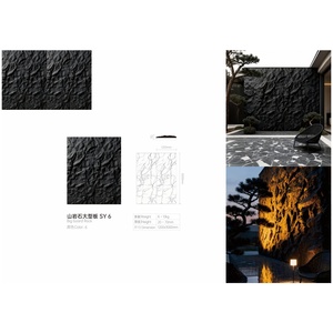 Revestimiento de Pared de <span class=keywords><strong>Imitación</strong></span> de Piedra de PU Moderno, Estilo Cultura de la Piedra, Diseño de Roca de Montaña, Placa Mediana/Grande para Uso en Hoteles - Product Image 3