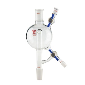 Verrerie <span class=keywords><strong>de</strong></span> laboratoire, tête <span class=keywords><strong>de</strong></span> distillation en verre borosilicate <span class=keywords><strong>de</strong></span> haute précision avec <span class=keywords><strong>robinet</strong></span> en PTFE - Product Image 1