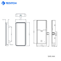 Serrure de tiroir intelligente biométrique à empreinte digitale Tediton Rfid avec mot de passe électronique Ttlock pour panneau de meuble, tiroir, bureau et sécurité