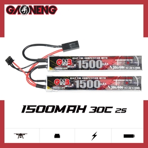 Gnb gaoneng 1500mAh 2S 7.4V 60C 30C RC LiPo แบตเตอรี่ airsoft MINI Tamiya เชื่อมต่อ - Product Image 2
