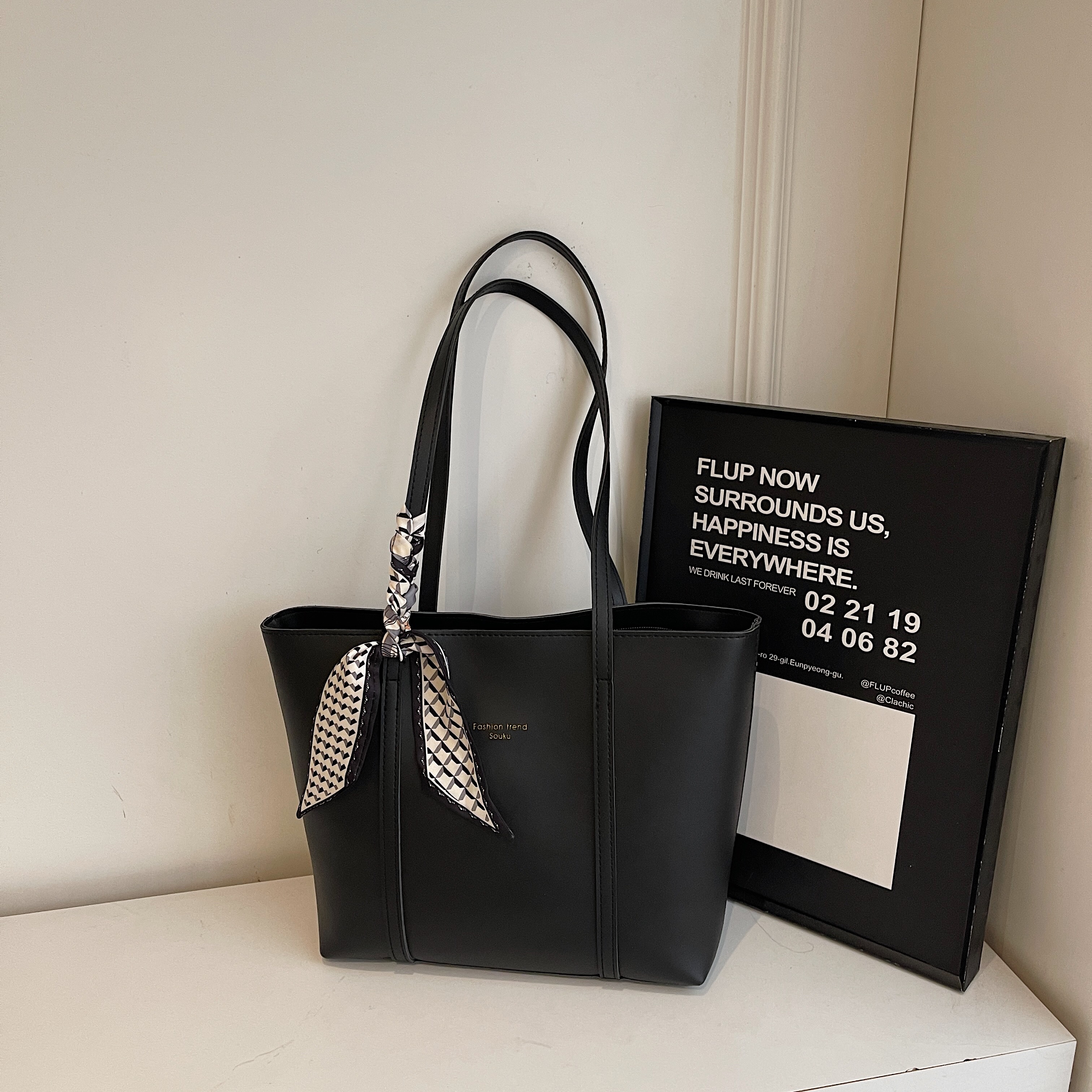 Bolso de mano de PU (36*26*12cm)-color 4