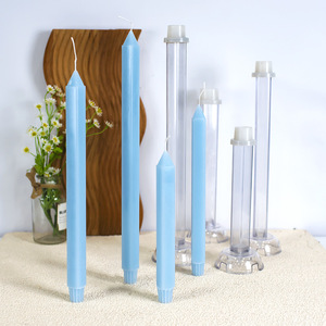 KK189 긴 양초 금형 플라스틱 사각 모양 실린더 테이퍼 기둥 양초 향기 교회 테이블 양초 만들기 금형 - Product Image 3