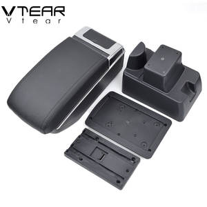 Vtear Per <span class=keywords><strong>Skoda</strong></span> <span class=keywords><strong>Rapid</strong></span> bracciolo in pelle USB interfaccia scatola di immagazzinaggio filo rosso auto-styling interni ABS bracciolo <span class=keywords><strong>accessori</strong></span> 13-18 - Product Image 6