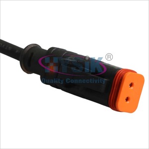 Deutsch 2 pines hembra moldeado Cable Cordset IP67 DT02 conector con cable de un solo extremo para maquinaria industrial - Product Image 2