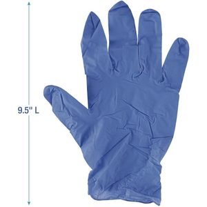 Guantes de Nitrilo Desechables Boardwalk Serie 380, Sin Polvo, Extra Grandes, 4 Mil de Grosor, 9.5 Pulgadas, Azules, 100 Unidades por Paquete - Product Image 5