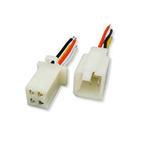 Connecteur en nylon blanc 3 4 6 broches avec contacts plaqués or pour l'assemblage de fils d'appareils électroménagers