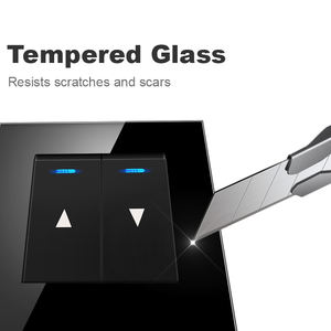 Professionele schakelaarfabriek Kristalglaspaneel Automatische deur 2-weg gordijn schakelaar - Product Image 6