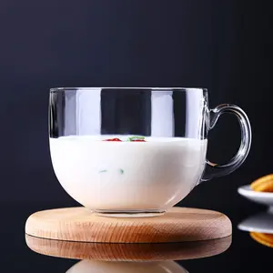 Kylong Hotsale baskı türk çin çayı kapaklı kahve bardağı kupa fincan restoran kupa tiramisurestaurant için cam kahve fincanları