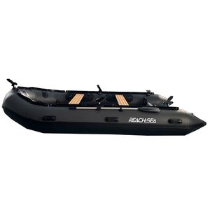 Reachsea 1.2mm PVC Aluminium Deck 8 Places 4.2m Noir & Gris Foncé Bateau pneumatique avec tableau arrière à vendre - Product Image 5