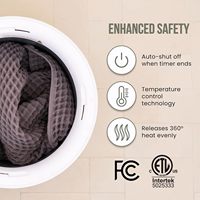 Calentador de Toallas Eléctrico de Lujo de 400W, Ajustable, con Capacidad de 20L para Baño y Cocina, Apagado Automático, Temporizador de 4 Niveles