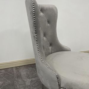 Chaises de salle à manger XY Best Italian Designer à dossier haut en tissu velours et structure en acier inoxydable pour <span class=keywords><strong>restaurant</strong></span> - Product Image 5