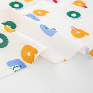 Tessuto stampato in puro <span class=keywords><strong>cotone</strong></span> doppio tessuto di garza crespa increspato <span class=keywords><strong>seersucker</strong></span> per vestiti per bambini - Product Image 1