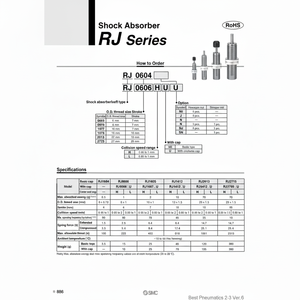 SMC Pneumatics RJ0806HUSJ Amortiguador - Product Image 1