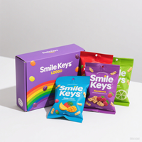 Boîtes d'emballage en sachet debout comestibles pour bonbons lyophilisés, fleurs, biscuits, gommes, résistantes aux enfants, impression en héliogravure résistante à l'humidité