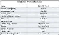 Cámaras Canon 5D Mark III Originales de Segunda Mano + Lente 24-105 F4, Cámaras Digitales de Fotograma Completo, Canon 5D3 Usadas con Wi-Fi