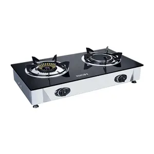 Glass top 2 burners table gas stove gas cooker