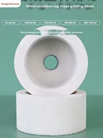 Meule en corindon blanc en forme de coupelle 75/100/125/150/200, à base de carbure de silicium vert, pour le débavurage de coupe-papier en alliage métallique
