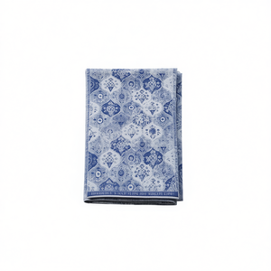 Alfombra Geométrica Azul de 2'6'' x 10'', Antideslizante, Rectangular, Moderna, para Cocina, Sala de Estar, Lavable a Máquina, Sintética - Product Image 1