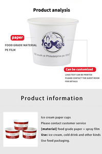 6oz 8oz Custom Logo Printing Paper Frozen Yogurt <b>Cup</b> Ice Cream Paper <b>Cup</b> - Product Image 5